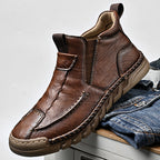 Limited Time Sale 70% OFF – Men’s Retro Leather Zip Boots Built for Comfort, Wide Toe, Arch Support, Pressure Relief, Waterproof for Every Season