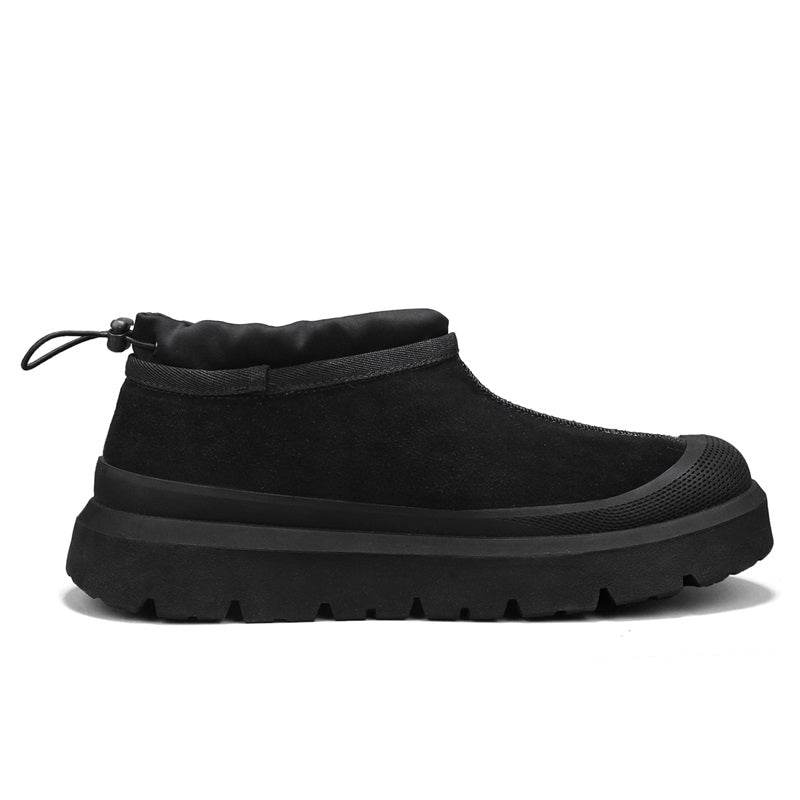 Men's Winter Warmth Wool Snow Boots Waterfoor Non-Silp Cotton Boots Orthopedic Support Winter Slippers