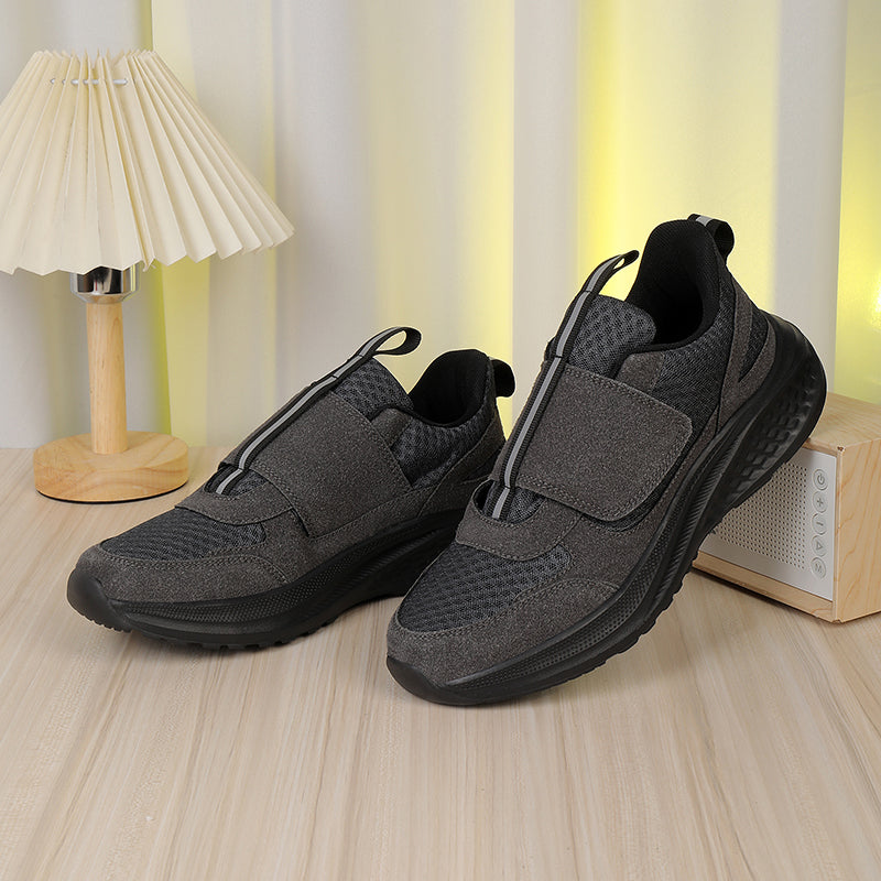 Men‘s’ Slip-On Running Walking Shoes - Zero Laces Comfort, Non-Slip Traction & Cushioned Support