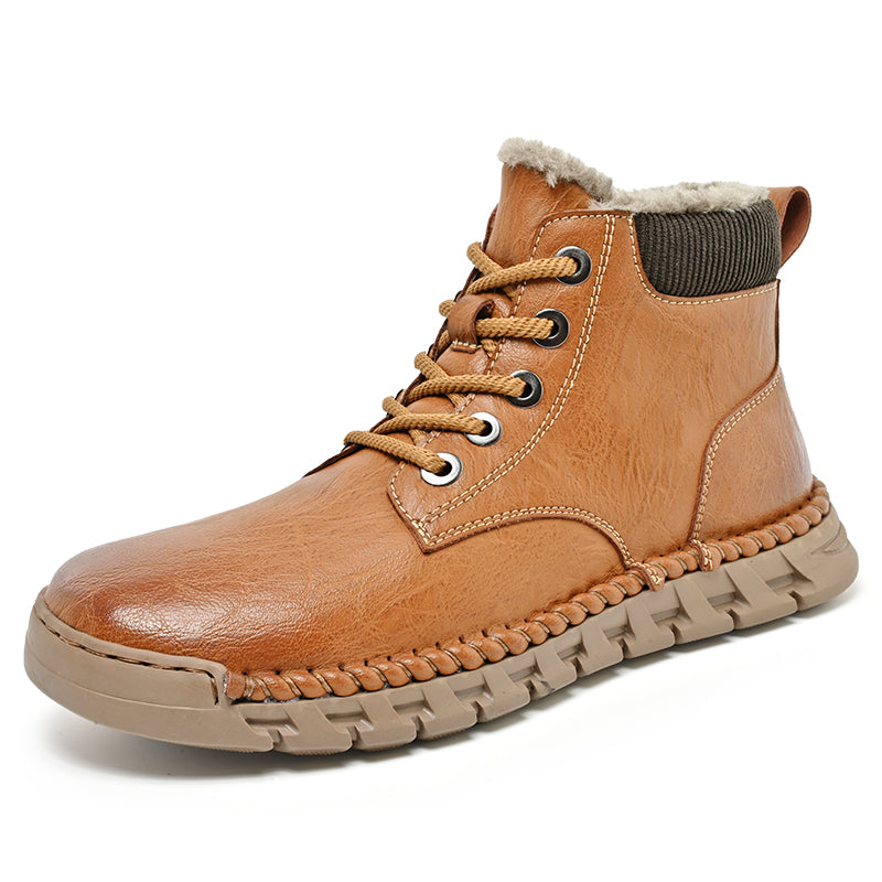 Men’s Vintage Motorcycle Work Boots – Handcrafted, Waterproof, Slip-Resistant, Durable Outdoor Footwear
