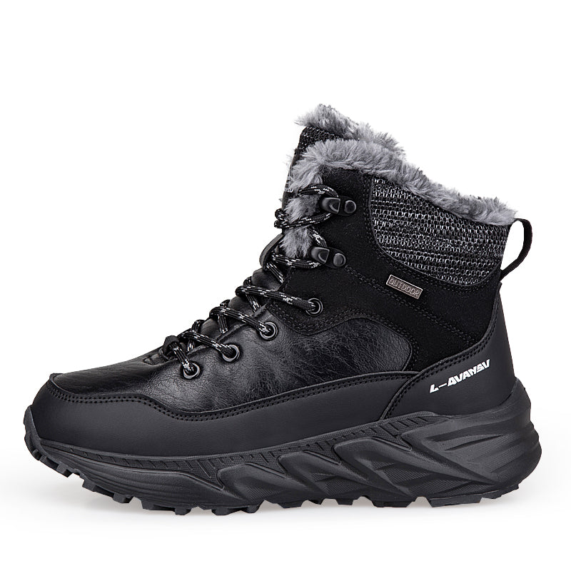 Men's Wide Fit Winter Work & Hiking Shoes – Waterproof, Steel Toe, Pain-Relief Support