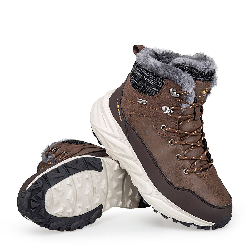 Men's Wide Fit Winter Work & Hiking Shoes – Waterproof, Steel Toe, Pain-Relief Support