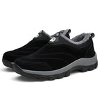 Men's Slip-On Fleece-Lined Hiking Shoes - Winter Warmth & Anti-Slip Grip
