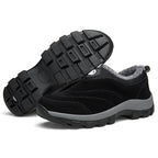 Men's Slip-On Fleece-Lined Hiking Shoes - Winter Warmth & Anti-Slip Grip