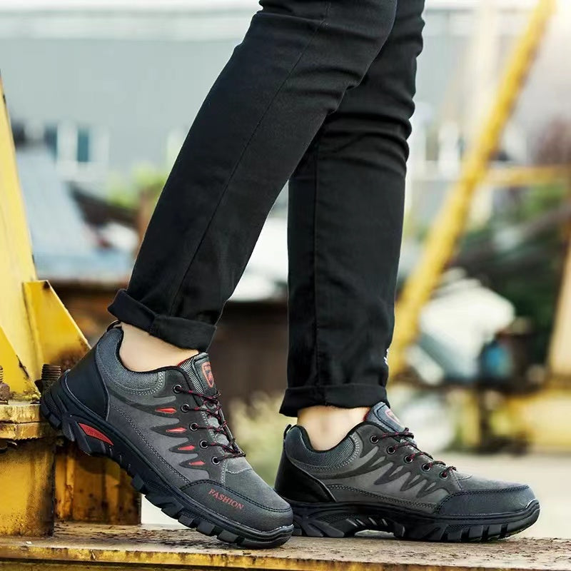 Men‘s Combat Boots Waterproof Non-Slip Hiking Boots Anti-Puncture Anti-Sprain Work Boots