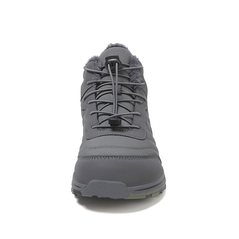 Men’s Fur Lined Winter Work Boots, Non-Slip Insulated Hiking Ankle Boots