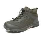 Men’s Fur Lined Winter Work Boots, Non-Slip Insulated Hiking Ankle Boots