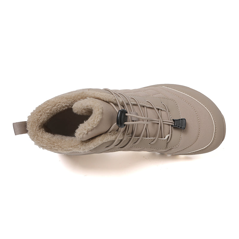 Men’s Fur Lined Winter Work Boots, Non-Slip Insulated Hiking Ankle Boots