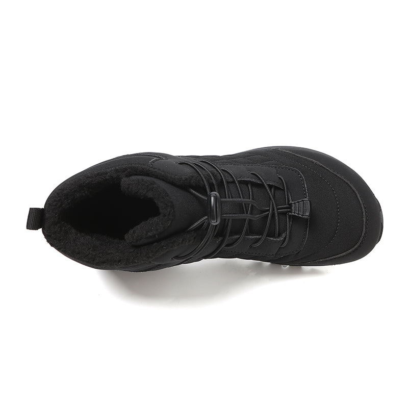 Men’s Fur Lined Winter Work Boots, Non-Slip Insulated Hiking Ankle Boots
