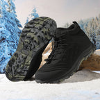 Men’s Fur Lined Winter Work Boots, Non-Slip Insulated Hiking Ankle Boots
