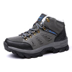 Men’s Warm-Lined Wide Fit Hiking Shoes – Waterproof, Non-Slip & Cushioned Arch Support for Winter Comfort
