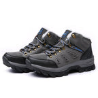 Men’s Warm-Lined Wide Fit Hiking Shoes – Waterproof, Non-Slip & Cushioned Arch Support for Winter Comfort