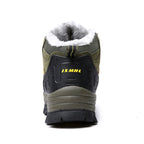 Men’s Warm-Lined Wide Fit Hiking Shoes – Waterproof, Non-Slip & Cushioned Arch Support for Winter Comfort