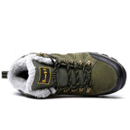 Men’s Warm-Lined Wide Fit Hiking Shoes – Waterproof, Non-Slip & Cushioned Arch Support for Winter Comfort