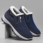(⏰ Almost Gone!!!) Men's Outdoor Slip-on Warm Hiking Boots - Waterproof, Slip-resistant, Puncture-resistant - Arch Support, Wide Toe - Suitable for Everyday Wear and Outdoor Adventures