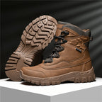 Men's Waterproof Hiking Boots - Breathable Quick-Dry Upper,Mountain Trekking & Outdoor Adventures | All-Terrain Grip & Abrasion-Proof