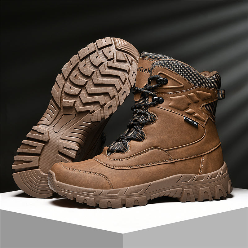 Men's Waterproof Hiking Boots - Breathable Quick-Dry Upper,Mountain Trekking & Outdoor Adventures | All-Terrain Grip & Abrasion-Proof
