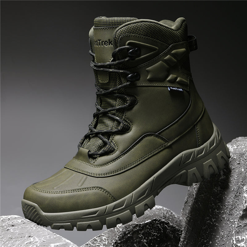 Men's Waterproof Hiking Boots - Breathable Quick-Dry Upper,Mountain Trekking & Outdoor Adventures | All-Terrain Grip & Abrasion-Proof