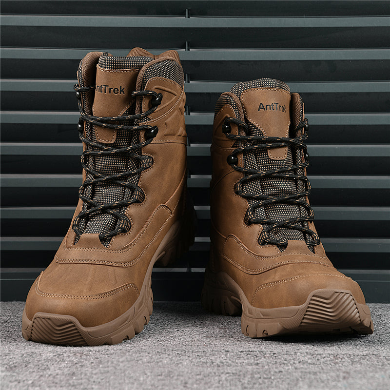 Men's Waterproof Hiking Boots - Breathable Quick-Dry Upper,Mountain Trekking & Outdoor Adventures | All-Terrain Grip & Abrasion-Proof