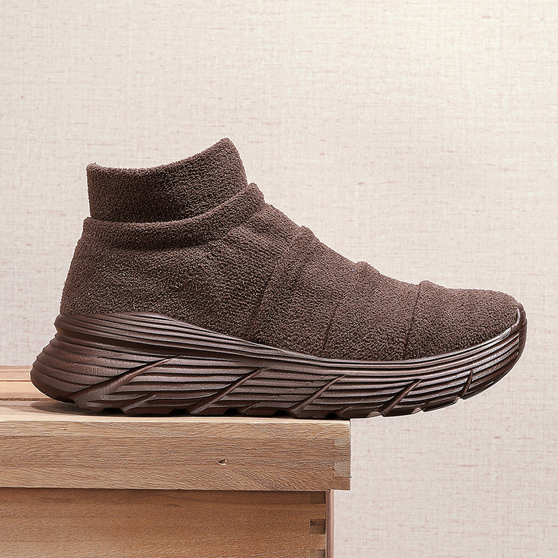 Men’s Thermal-Lined Slip-On Winter Sneakers – Cushioned, Anti-Slip