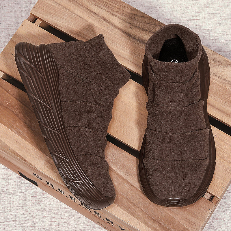 Men’s Thermal-Lined Slip-On Winter Sneakers – Cushioned, Anti-Slip