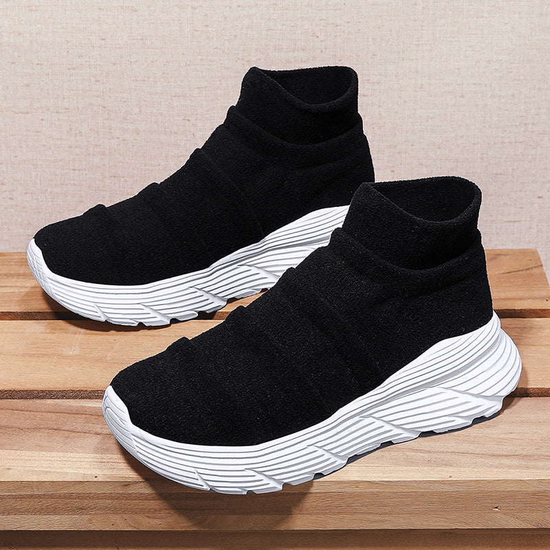 Men’s Thermal-Lined Slip-On Winter Sneakers – Cushioned, Anti-Slip