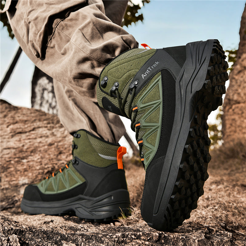 Men's Hiking Boots - Breathable Quick-Dry Upper,Mountain Trekking & Outdoor Adventures | All-Terrain Grip & Abrasion-Proof