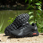 Men’s Outdoor Hiking Shoes – Breathable Mesh Trail Sneakers, Slip-Resistant Durable Outsole, Lightweight Low-Top Lace-Up Walking Shoes