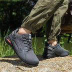 Men’s Outdoor Hiking Shoes – Breathable Mesh Trail Sneakers, Slip-Resistant Durable Outsole, Lightweight Low-Top Lace-Up Walking Shoes