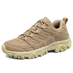 Men’s Hiking Shoes, Breathable Mesh Trail Sneakers, Non-Slip Grip Sole, Low-Top