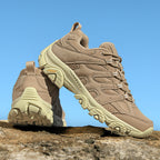 Men’s Hiking Shoes, Breathable Mesh Trail Sneakers, Non-Slip Grip Sole, Low-Top