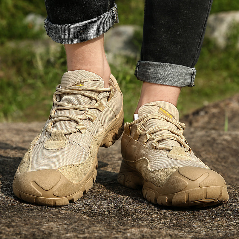 '-- Men's Outdoor Hiking Work Boots - Slip-Resistant & Abrasion-Proof for Mountain/Construction