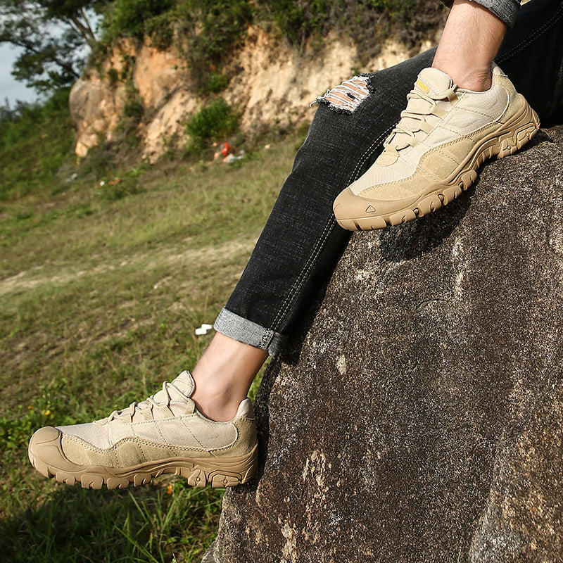 '-- Men's Outdoor Hiking Work Boots - Slip-Resistant & Abrasion-Proof for Mountain/Construction