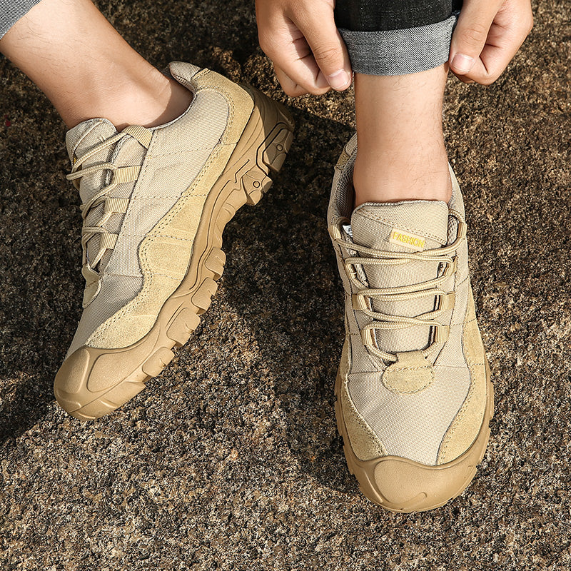 '-- Men's Outdoor Hiking Work Boots - Slip-Resistant & Abrasion-Proof for Mountain/Construction