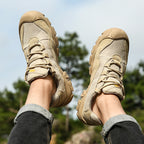 '-- Men's Outdoor Hiking Work Boots - Slip-Resistant & Abrasion-Proof for Mountain/Construction