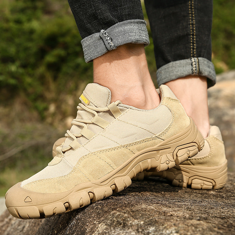 '-- Men's Outdoor Hiking Work Boots - Slip-Resistant & Abrasion-Proof for Mountain/Construction