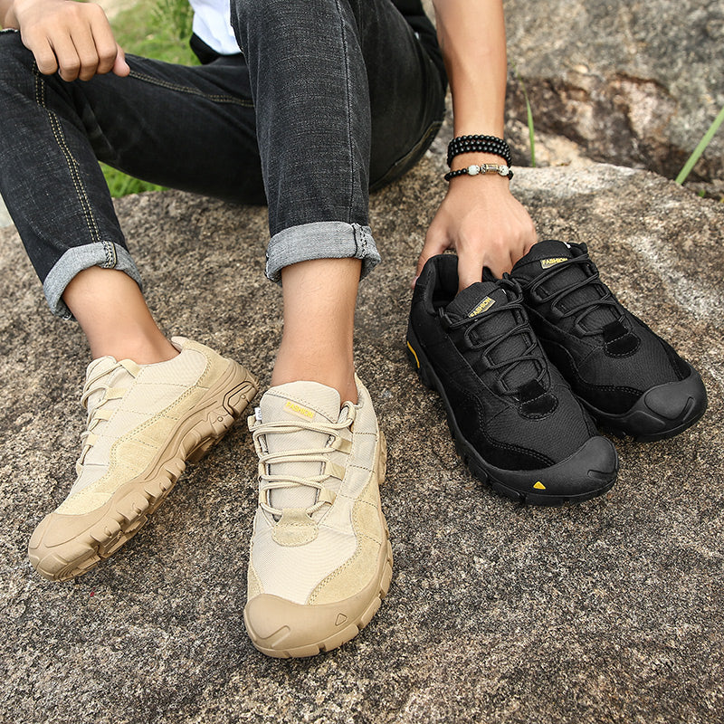'-- Men's Outdoor Hiking Work Boots - Slip-Resistant & Abrasion-Proof for Mountain/Construction