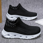 Men‘s’ Slip-On Running Walking Shoes - Zero Laces Comfort, Non-Slip Traction & Cushioned Support