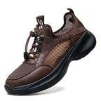 Men's Orthopedic Walking Boots - Built-In Arch Support; Waterproof Leather Upper; Wide Toe; Non-Slip; Ankle Support; Scratch&Smash&Puncture Resistant; Comfortable Hiking Boots