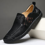 Men's 45+ Daily Walker | Hand-Finished Leather | Zero Bending, Zero Lacing | Wide Toe, Arch Support