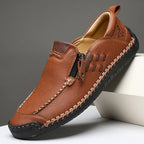 Men's 45+ Daily Walker | Hand-Finished Leather | Zero Bending, Zero Lacing | Wide Toe, Arch Support