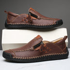 Men's 45+ Daily Walker | Hand-Finished Leather | Zero Bending, Zero Lacing | Wide Toe, Arch Support