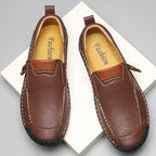 Men's 45+ Daily Walker | Hand-Finished Leather | Zero Bending, Zero Lacing | Wide Toe, Arch Support