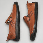 Men's 45+ Daily Walker | Hand-Finished Leather | Zero Bending, Zero Lacing | Wide Toe, Arch Support