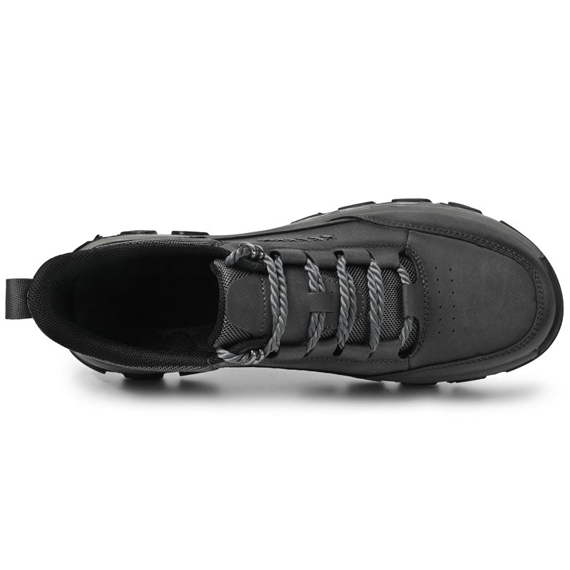 Men's Genuine Leather Casual Boots - Lace-Up, Maximum Support, Wide Toe Box with Arch Support