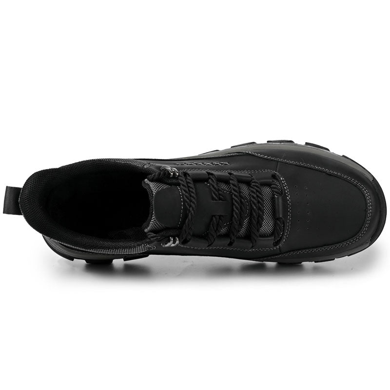 Men's Genuine Leather Casual Boots - Lace-Up, Maximum Support, Wide Toe Box with Arch Support