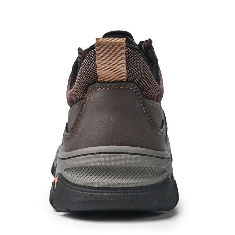 Men's Genuine Leather Casual Boots - Lace-Up, Maximum Support, Wide Toe Box with Arch Support