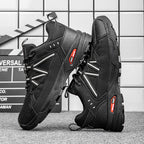 Men's Mesh Hiking Shoes - Lace-Up, Enhanced Support, Wide Toe Box with Arch Support