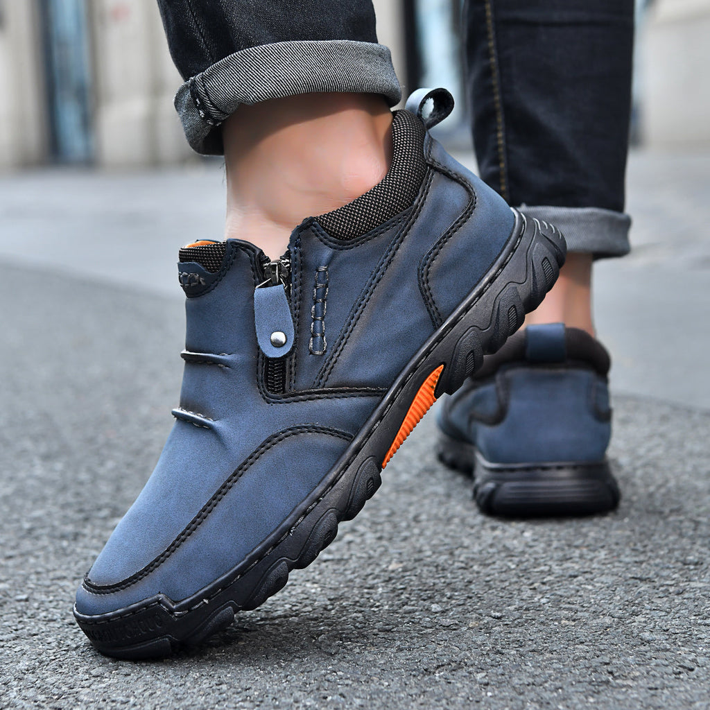 Men’s Orthopedic Comfort Boots | Wide Toe, Arch Support & Side Zip