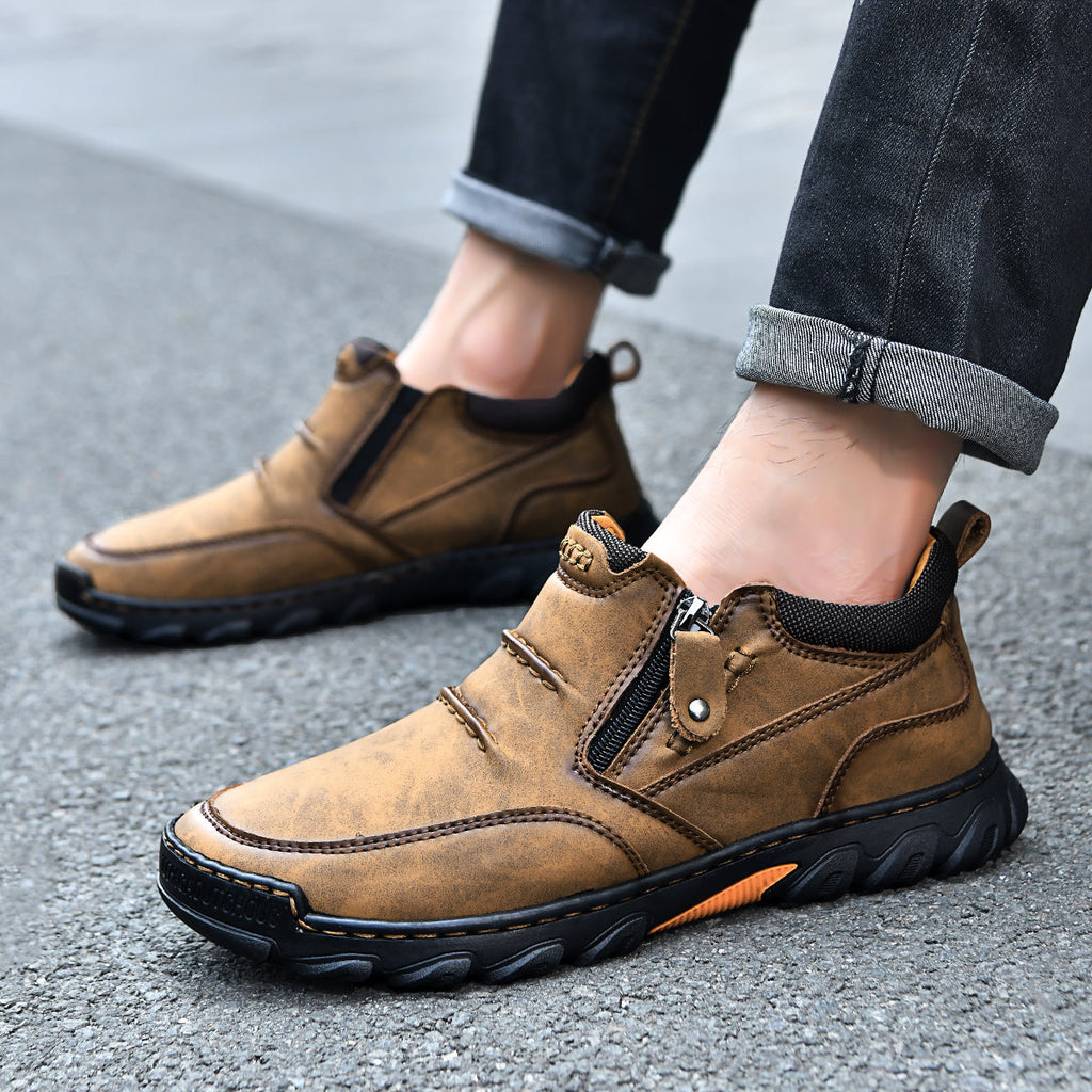 Men’s Orthopedic Comfort Boots | Wide Toe, Arch Support & Side Zip